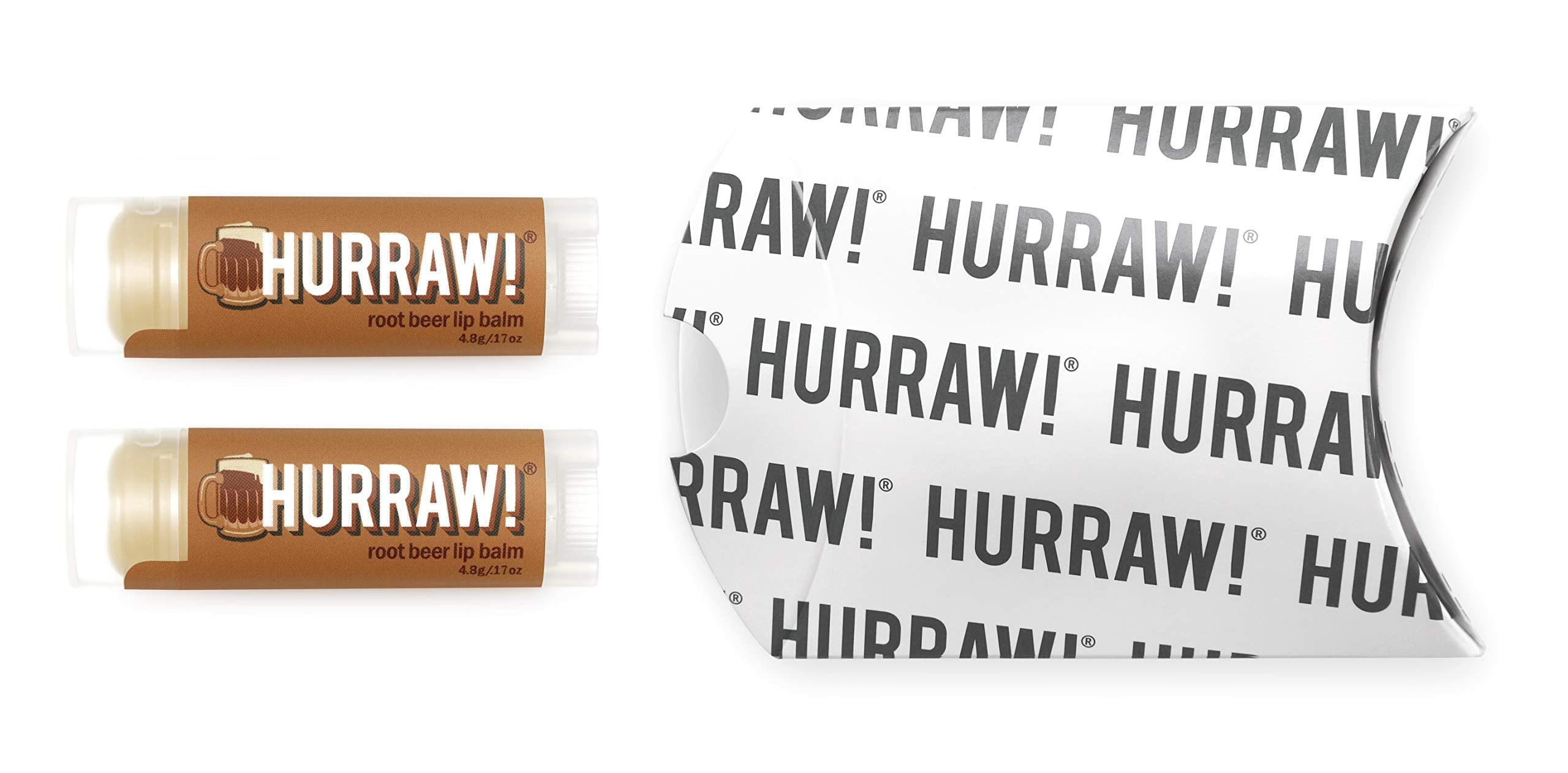 Root Beer (2 Pack) Hurraw! Lip Balm: Organic, Certified Vegan, Certified Cruelty Free, GMO Free, Gluten Free, All Natural - Luxury Lip Balm Made in the USA - ROOT BEER (2 Pack)